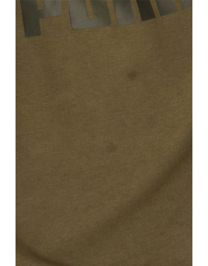 Puma Damen Grafik-Sweatshirt-Pullover UK 16 Large Khaki