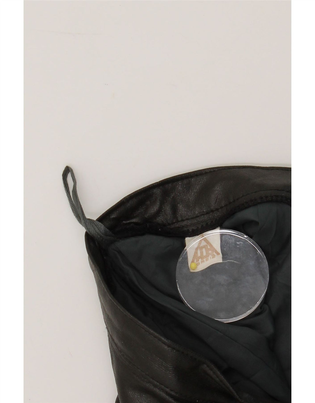 VINTAGE Womens Leather Skirt W28 Medium Black Vintage Vintage and Second-Hand Vintage from Messina Hembry 