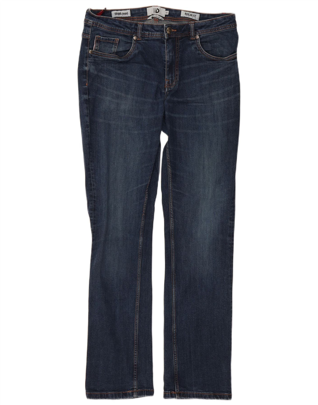 Dack's Herren Regular Straight Jeans IT 50 Large W34 L32 Blaue Baumwolle