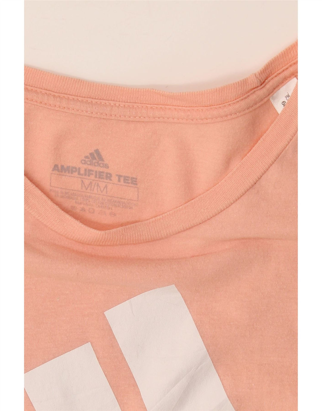 ADIDAS Womens Graphic T-Shirt Top UK 12 Medium Beige Vintage Adidas and Second-Hand Adidas from Messina Hembry 