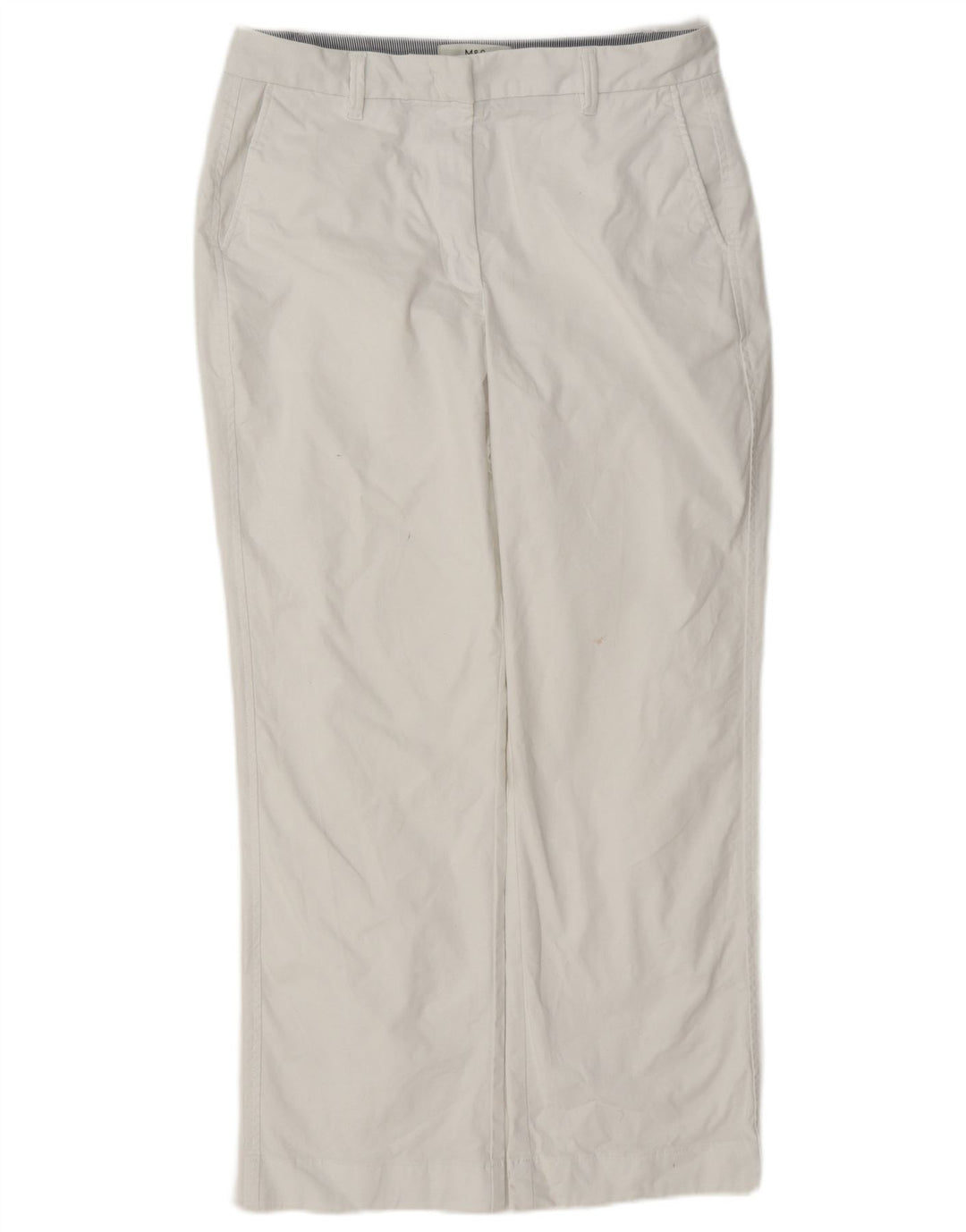 Marks & Spencer Damen gerade Chinohose UK 12 Medium W30 L28 Weiß