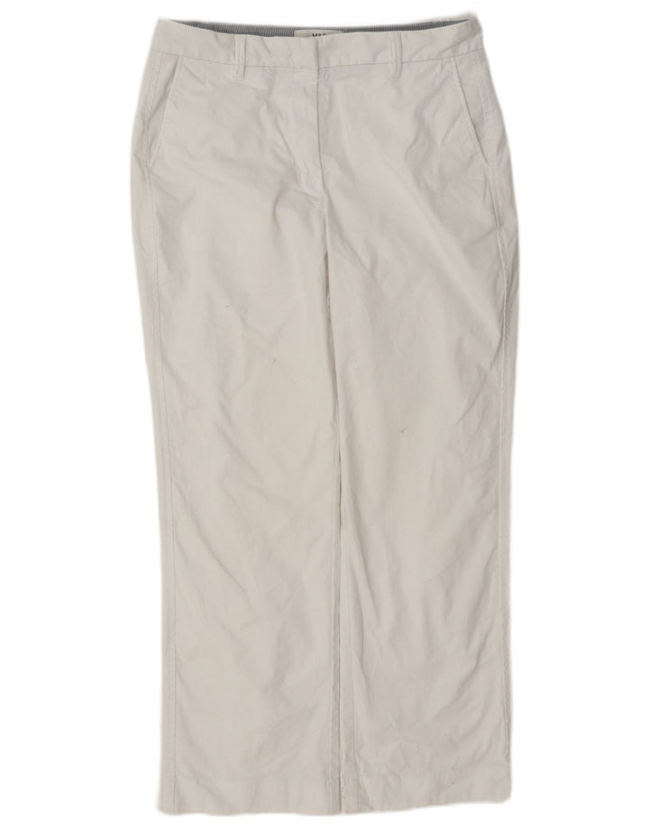 Marks & Spencer Damen gerade Chinohose UK 12 Medium W30 L28 Weiß
