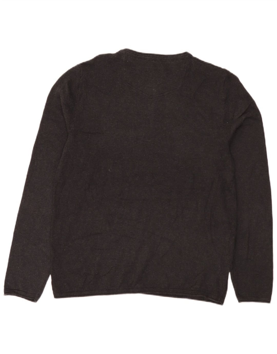 Fat Face Herren-Pullover mit Rundhalsausschnitt, Größe L, aus grauer Baumwolle