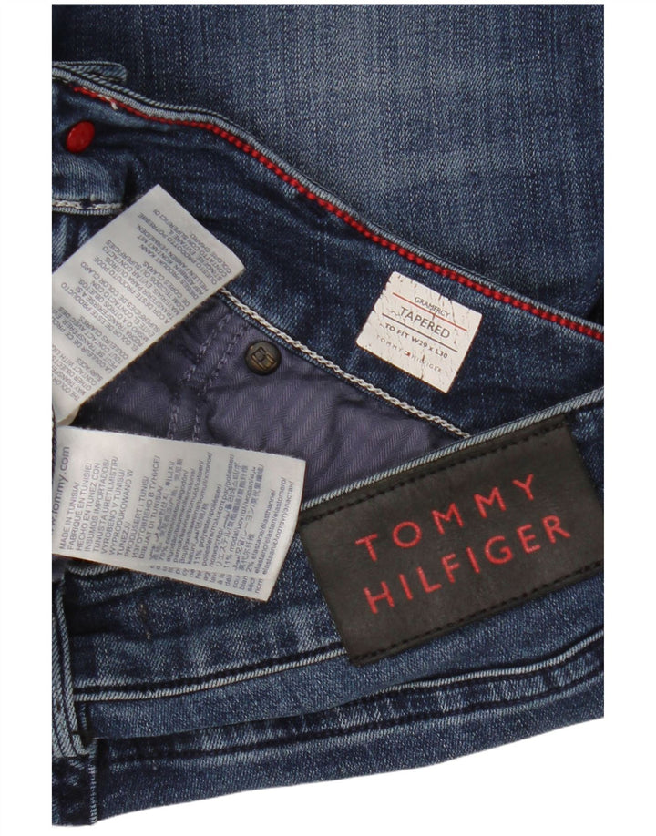 TOMMY HILFIGER Damen Gramercy Tapered Jeans W29 L30 Blaue Baumwolle