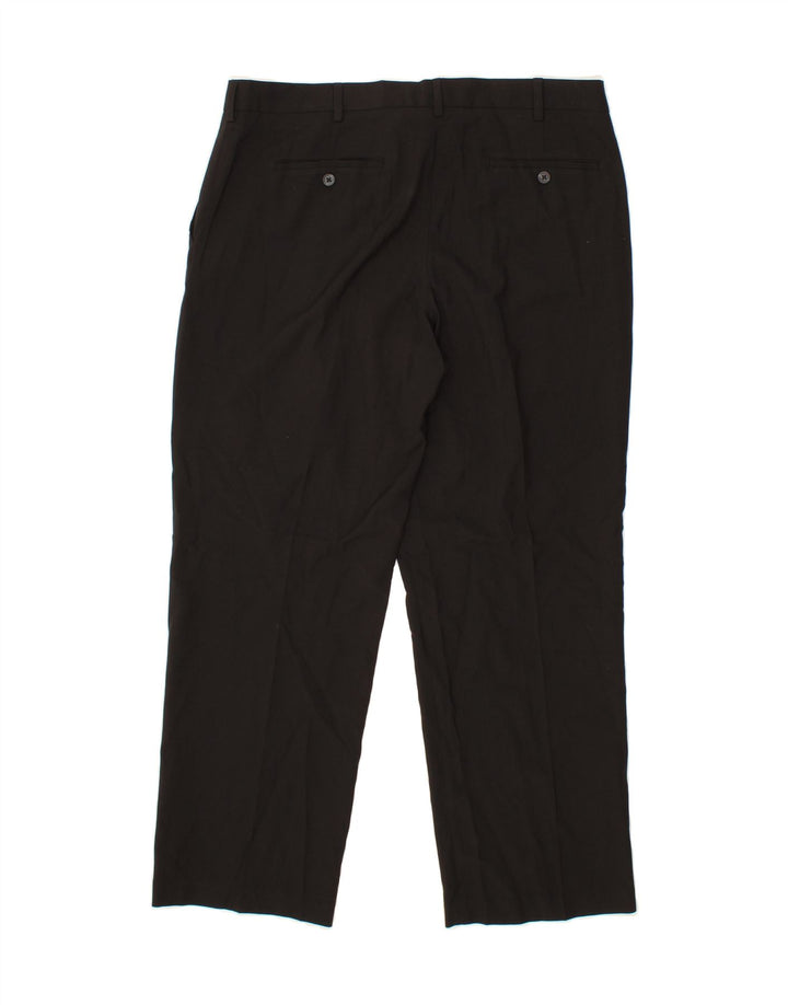 IZOD Mens Straight Suit Trousers W38 L30  Black Polyester Vintage Izod and Second-Hand Izod from Messina Hembry 