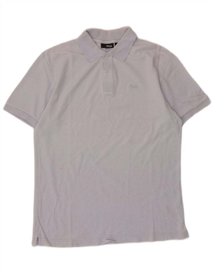 Fila Herren-Poloshirt aus mittelblauer Baumwolle