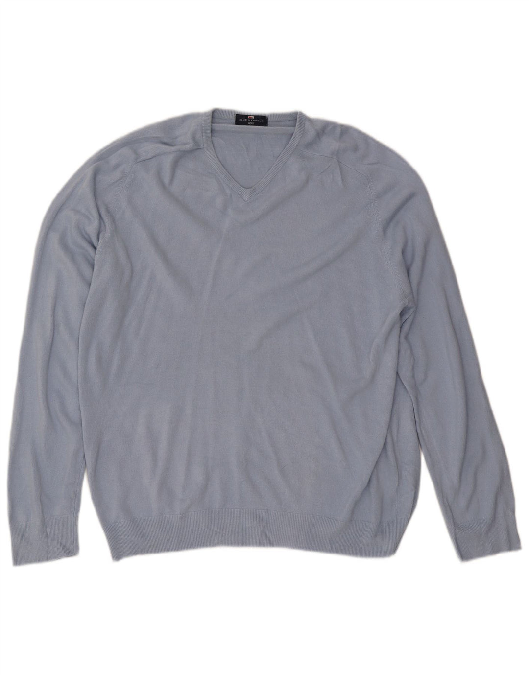 Marks & Spencer Herren Blue Harbor V-Ausschnitt Pullover Pullover XL Blaues Acryl