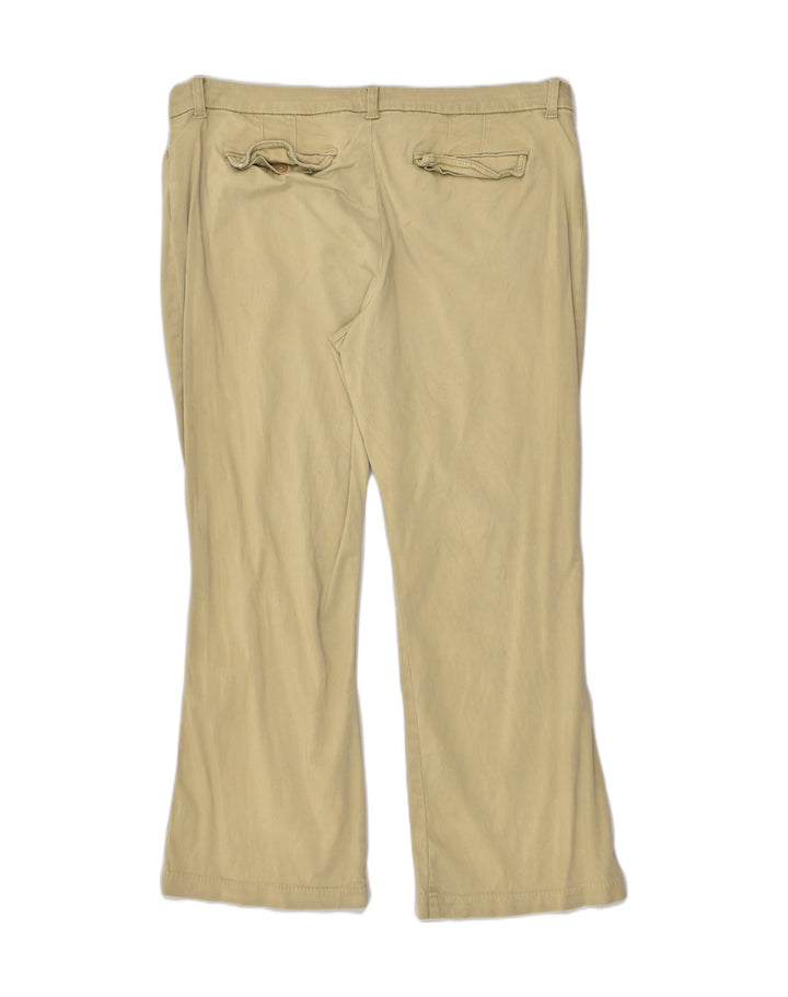 LEE Womens Petite Bootcut Casual Trousers US 18 2XL W40 L27 Beige Cotton | Vintage Lee | Thrift | Second-Hand Lee | Used Clothing | Messina Hembry 