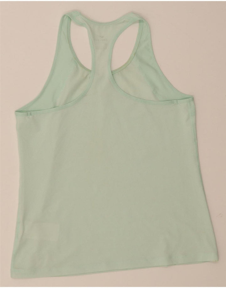 NIKE Womens Dri Fit Graphic Vest Top UK 12 Medium Turquoise Polyester Vintage Nike and Second-Hand Nike from Messina Hembry 