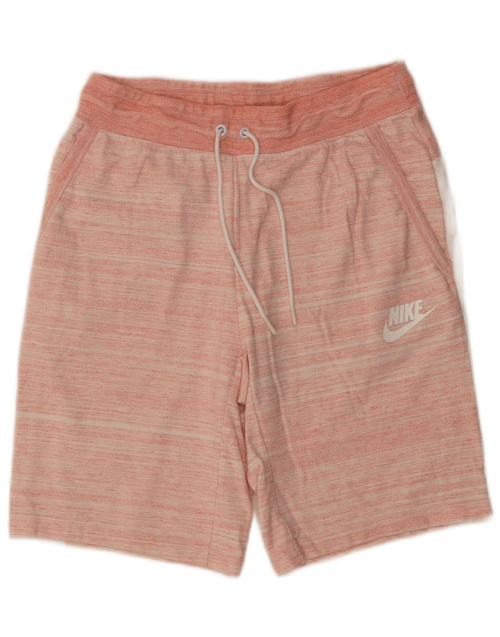 Nike Herren-Sportshorts, klein, rosa, gestreift, Baumwolle