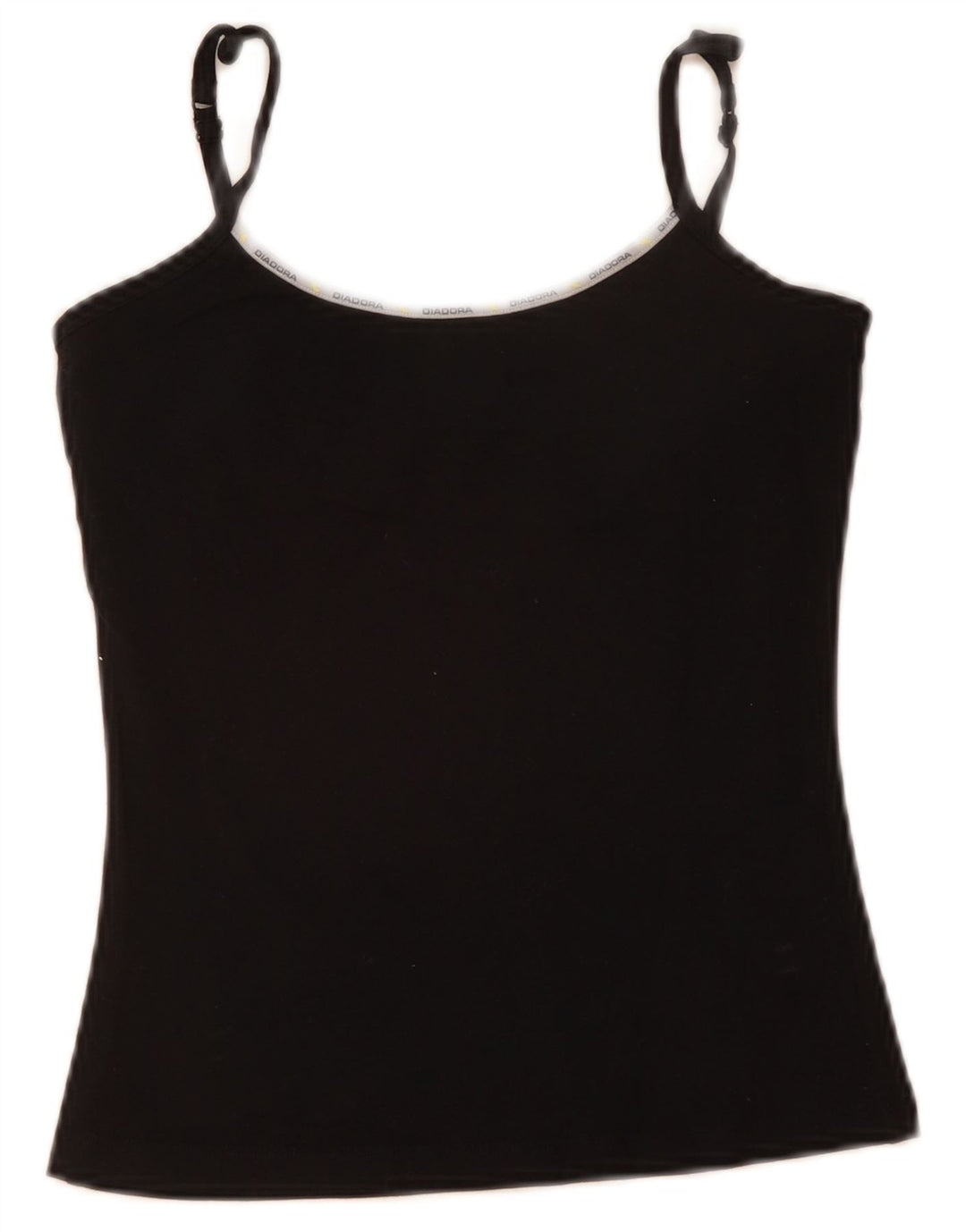 Diadora Damen Cami Top US 2 XS Schwarze Baumwolle
