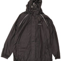 Mountain Warehouse Übergroßer Damen-Regenmantel mit Kapuze, UK 18, XL, schwarzes Nylon