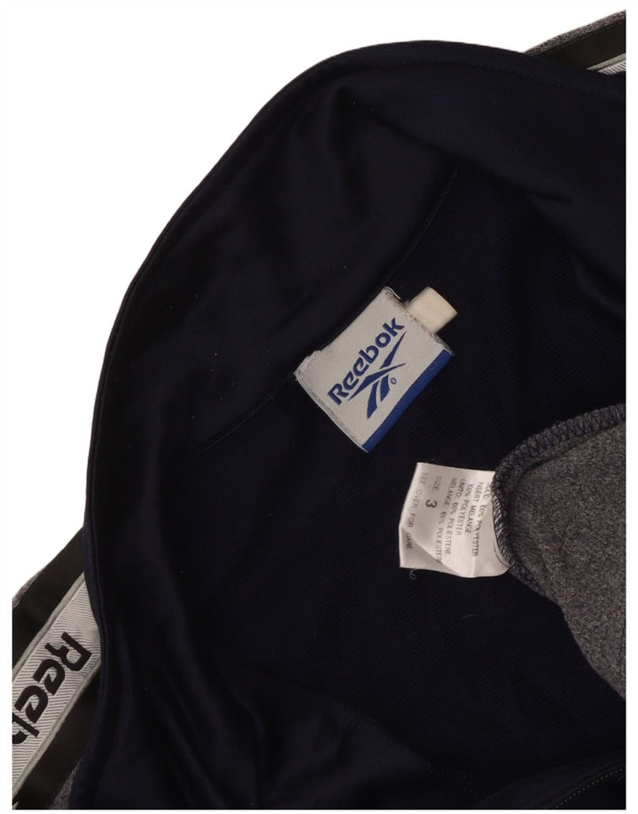 Reebok Herren-Trainingsanzug mit grafischem Oberteil, groß, Marineblau, Farbblock