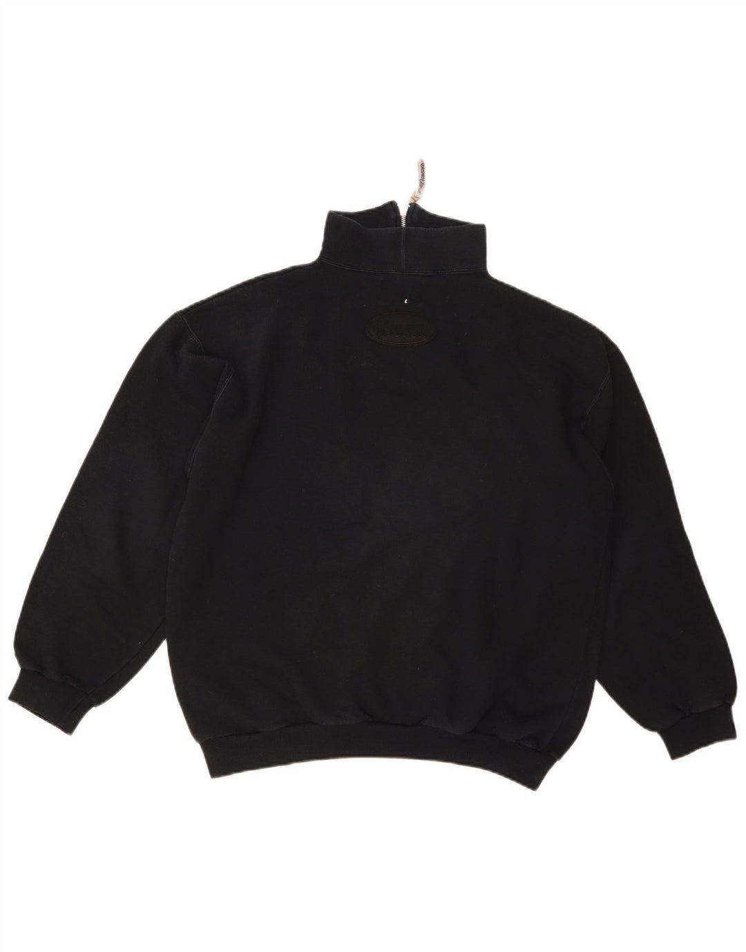 SEVEN 7 Herren-Sweatshirt mit grafischem Reißverschluss am Hals, groß, marineblaue Baumwolle