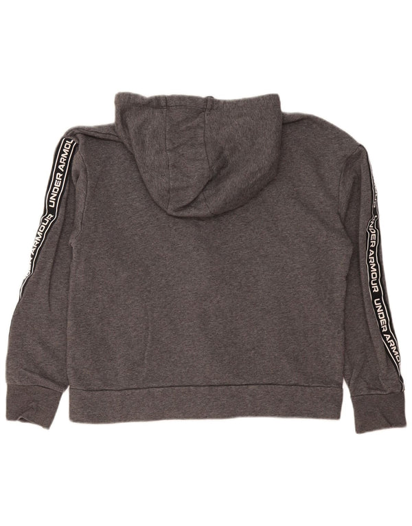 Under Armour Damen-Kapuzenpullover mit Reißverschluss, UK 14, Mittelgrau, Farbblock