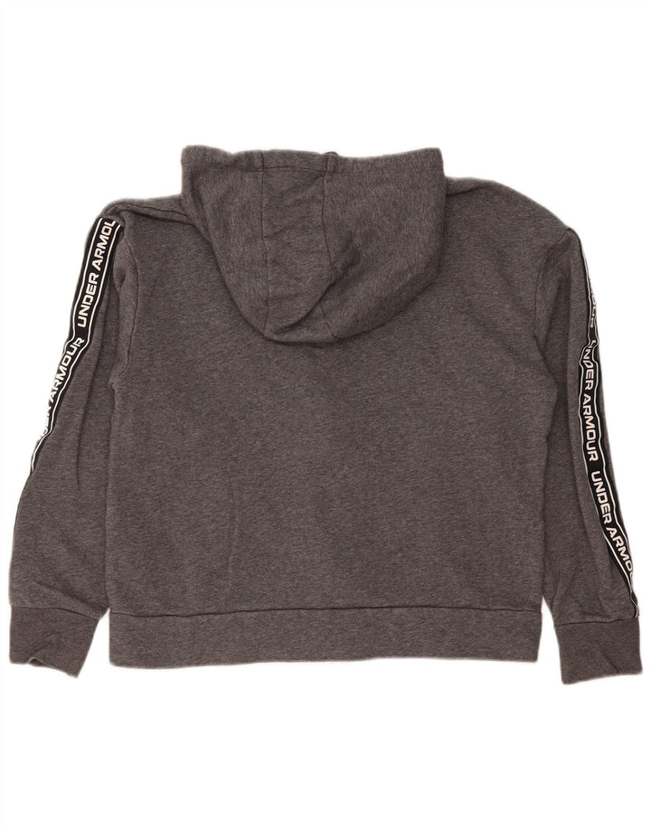 Under Armour Damen-Kapuzenpullover mit Reißverschluss, UK 14, Mittelgrau, Farbblock