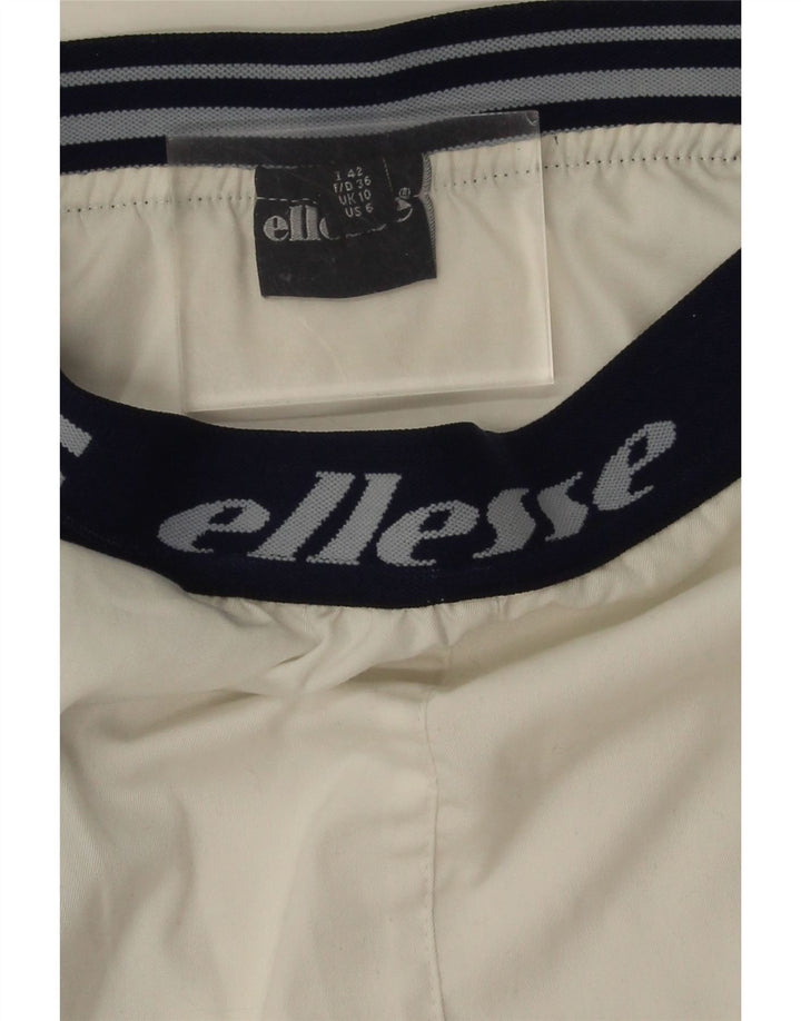 Ellesse Womens Graphic Minirock UK 10 Small W24 Weißer Farbblock