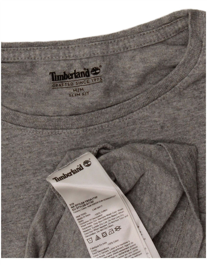 Timberland Slim Fit T-Shirt-Oberteil für Herren aus mittelgrauer Baumwolle