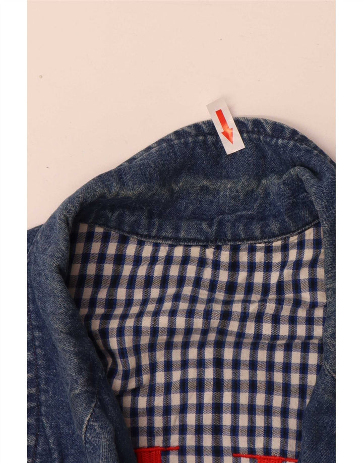 Valentino Womens Loose Fit 2 Button Denim Blazer Jacke IT 42 Mittelblau