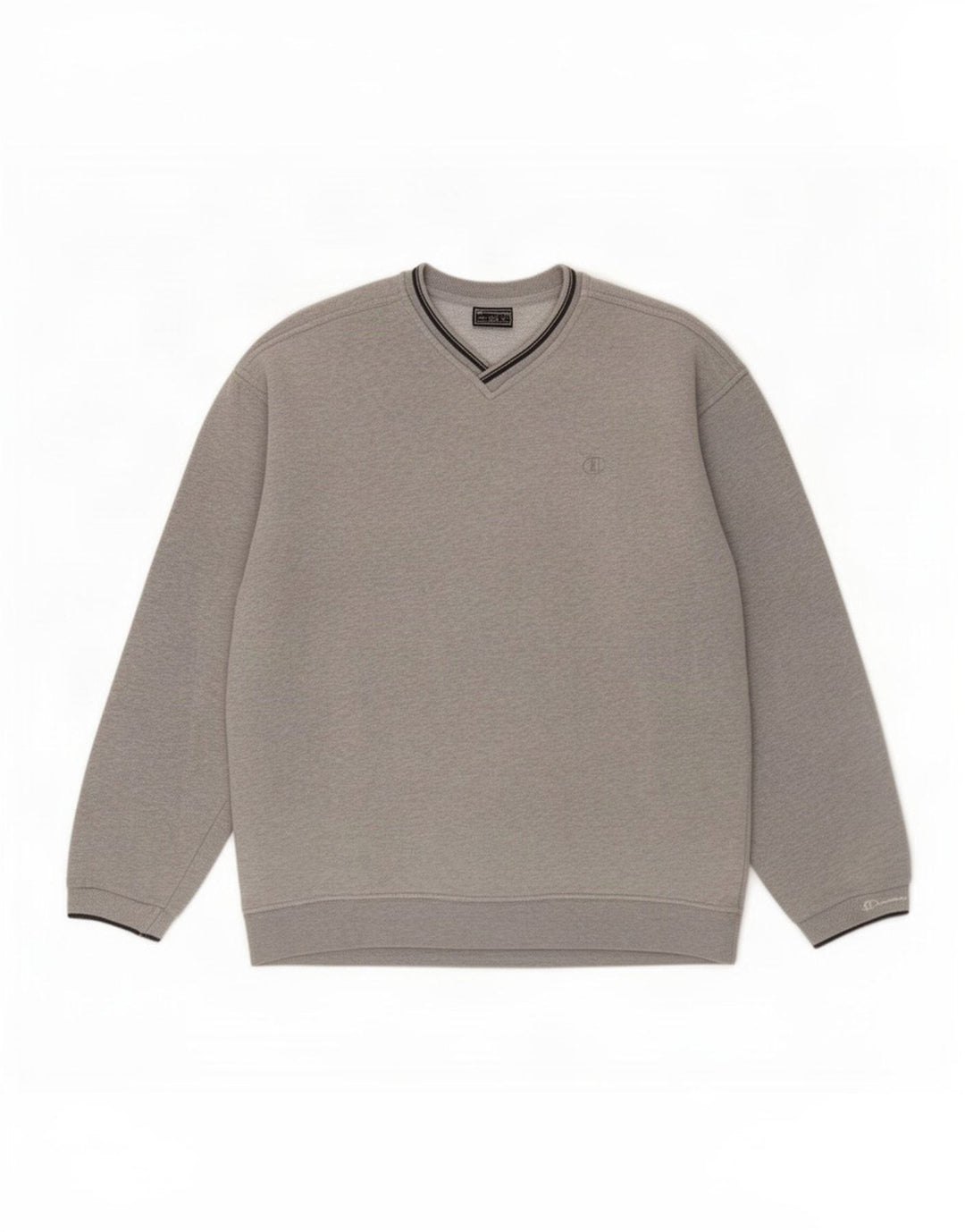 Champion Herren-Sweatshirt-Pullover aus mittelgrauer Baumwolle
