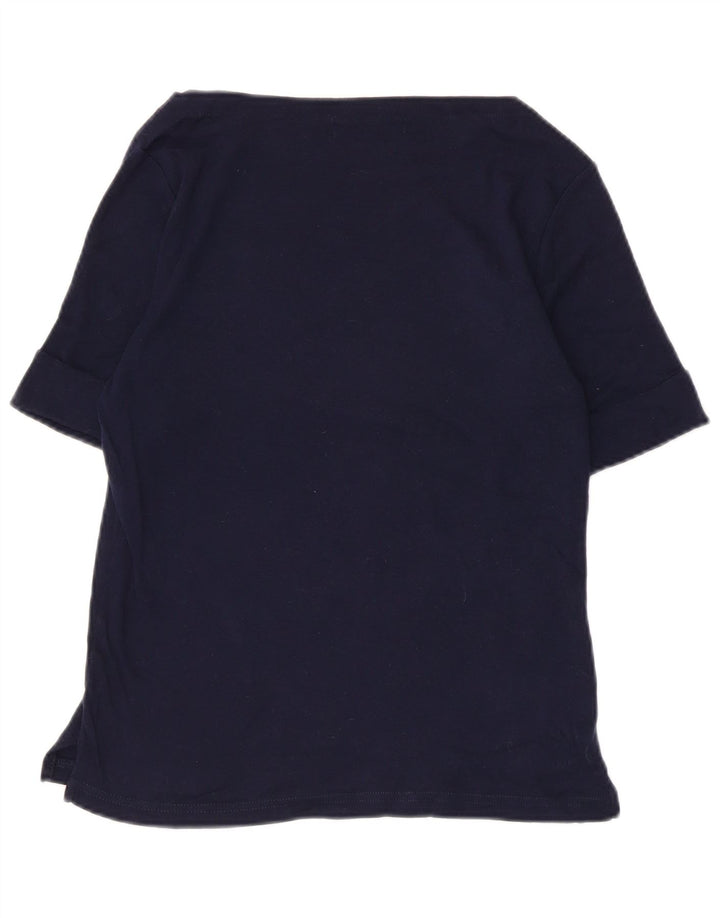 Ralph Lauren Damen Bluse Top UK 10 Small Marineblau