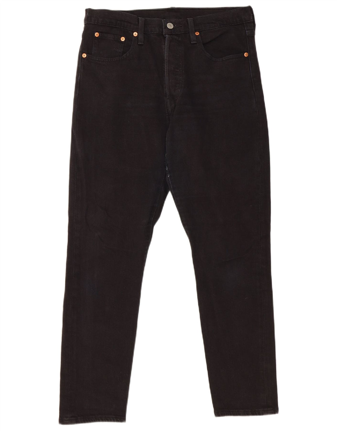 Levi's Herren 501 Straight Jeans W29 L28 Schwarze Baumwolle