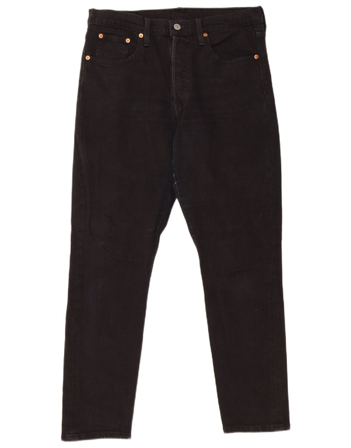 Levi's Herren 501 Straight Jeans W29 L28 Schwarze Baumwolle