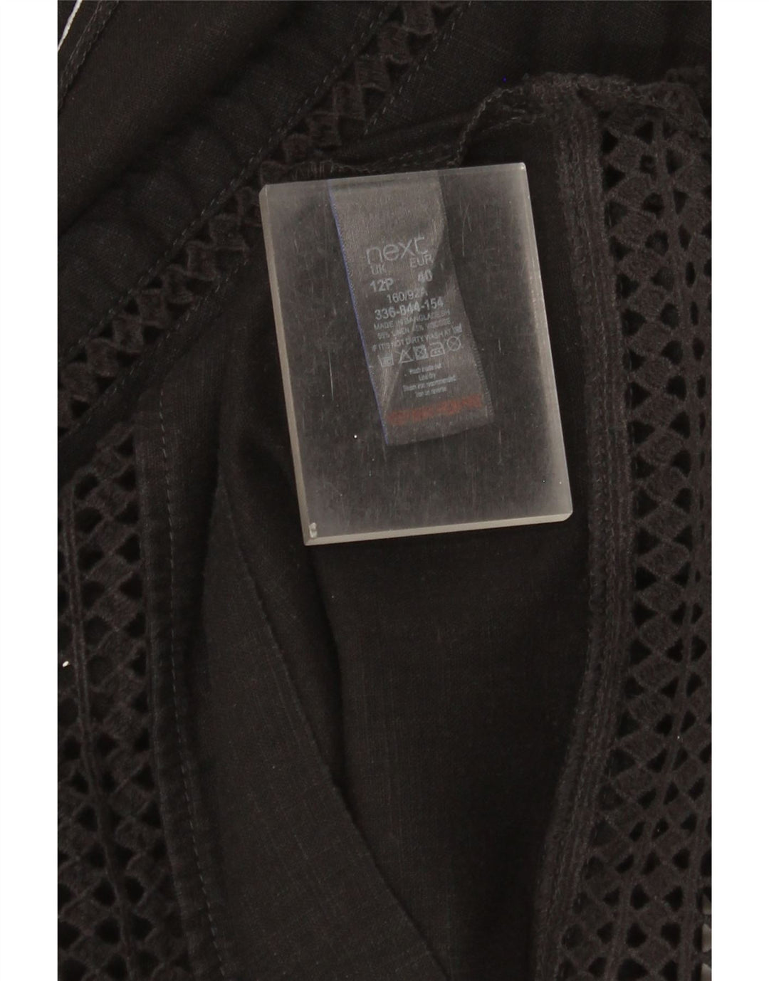 Next Damen Etuikleid UK 12 Mittelschwarzes Leinen