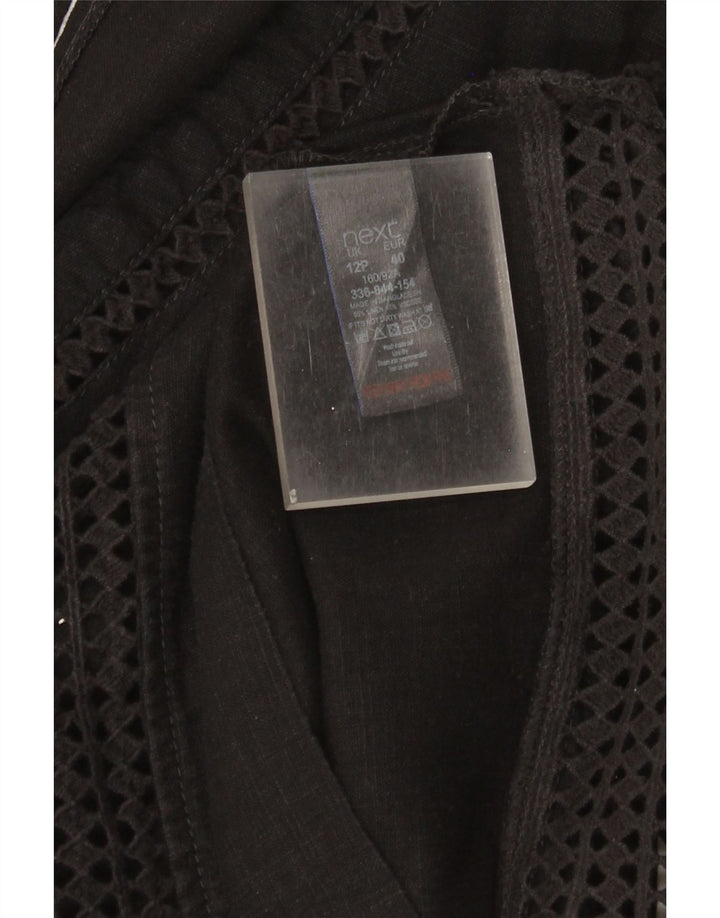 Next Damen Etuikleid UK 12 Mittelschwarzes Leinen