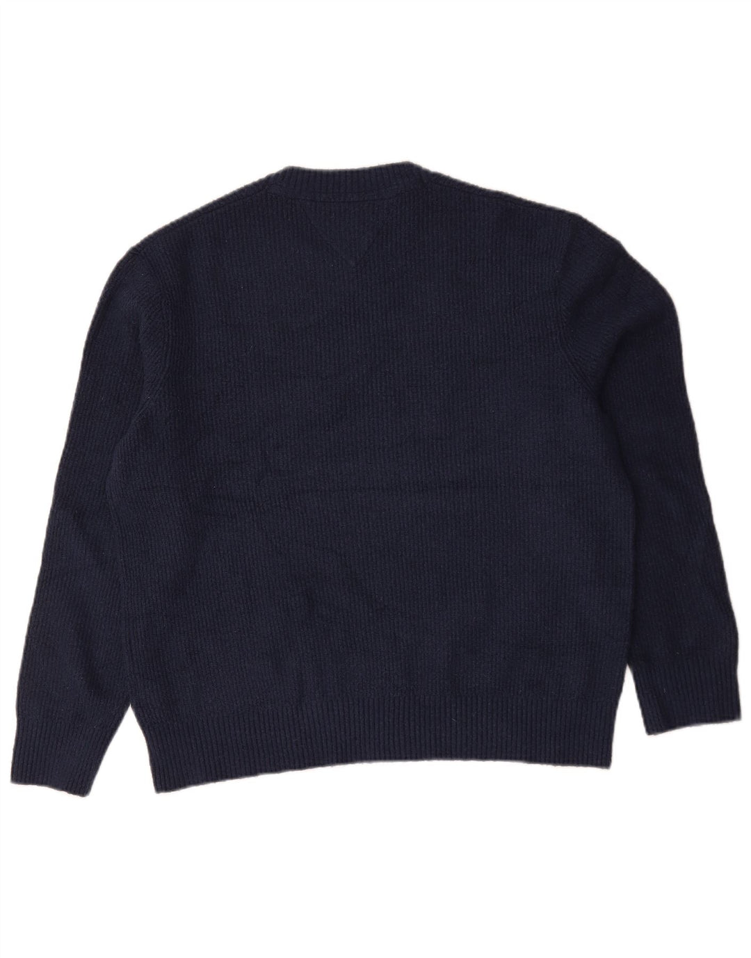 Tommy Hilfiger Herren-Pullover mit Rundhalsausschnitt, groß, marineblau, Polyester