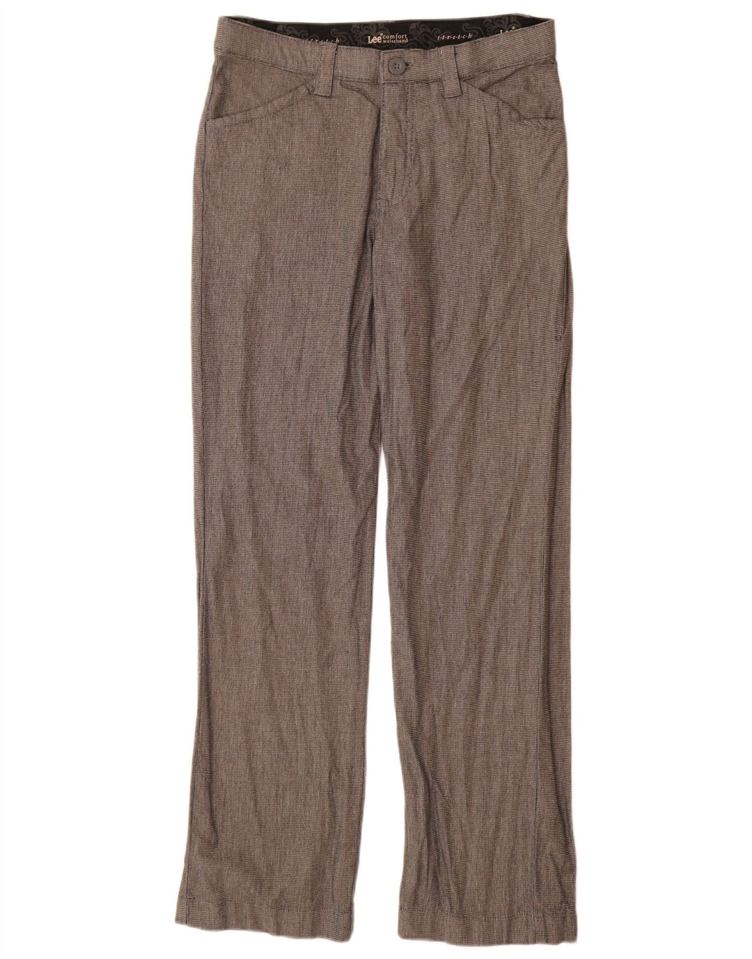 Lee Damen gerade Freizeithose US 6 Medium W28 L30 Graue Baumwolle