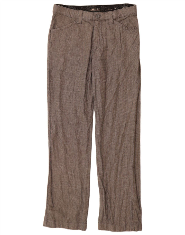 Lee Damen gerade Freizeithose US 6 Medium W28 L30 Graue Baumwolle