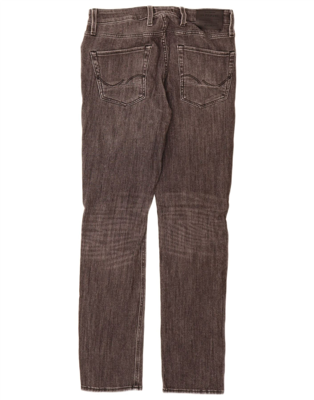 Jack & Jones Herren Distressed Slim Jeans W31 L34 Graue Baumwolle