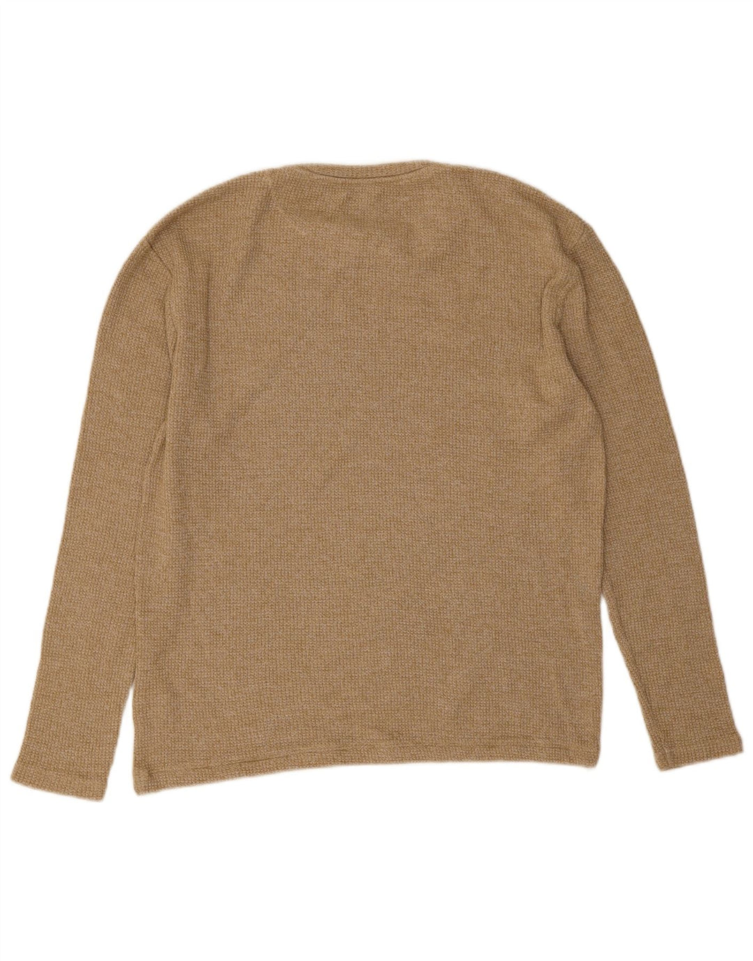Zara Herren-Oberteil, langärmelig, klein, Beige, Baumwolle