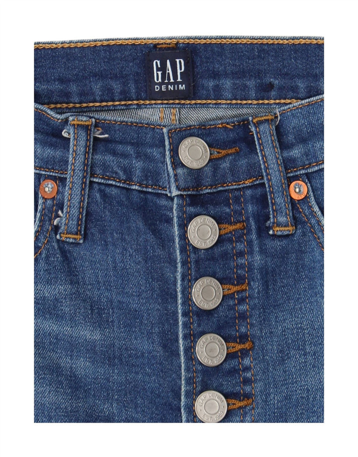 Gap Damen-Cropped-Jeans IT 42/44 Medium W28 L26 Blaue Baumwolle