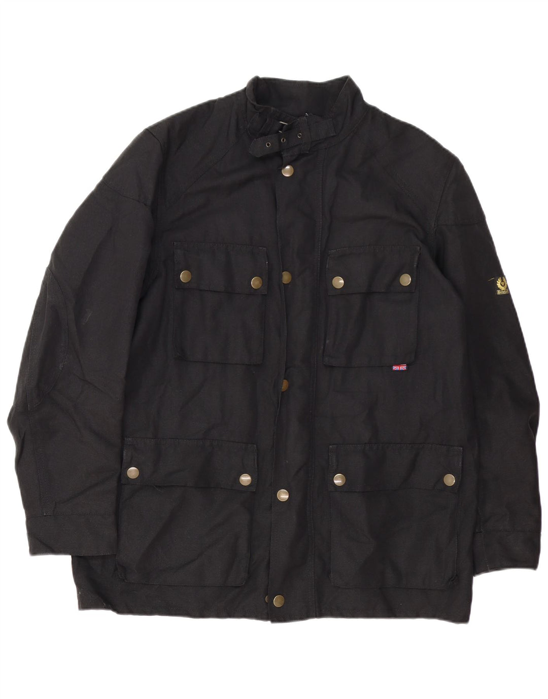 BELSTAFF Herren-Utility-Jacke UK 38 Mittelschwarze Baumwolle