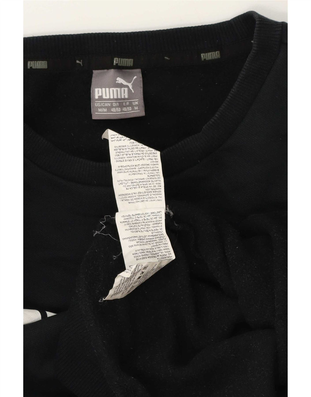 Puma Herren Grafik-Sweatshirt-Pullover aus mittelschwarzer Baumwolle