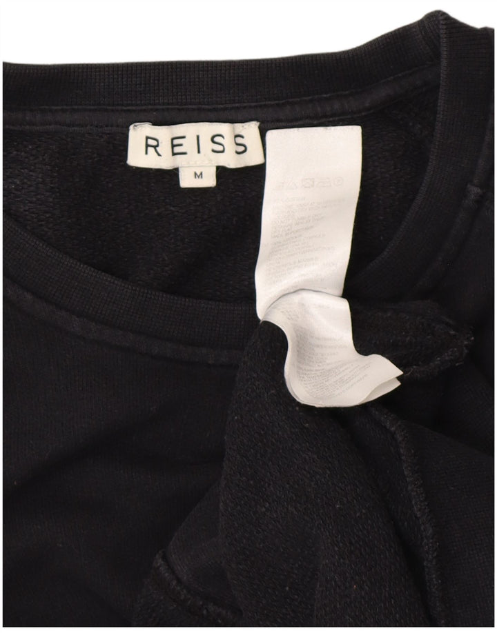 REISS Damen-Sweatshirt-Pullover, UK 14, mittelmarineblaue Baumwolle