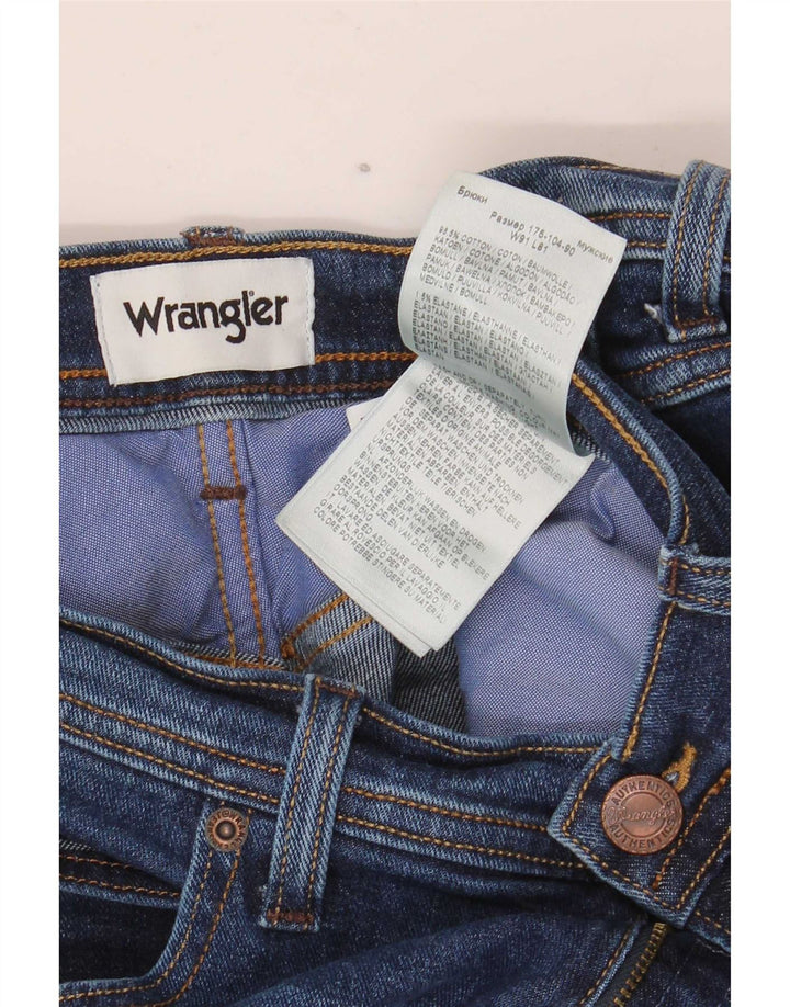 Wrangler Herren Straight Jeans W36 L32 Blaue Baumwolle