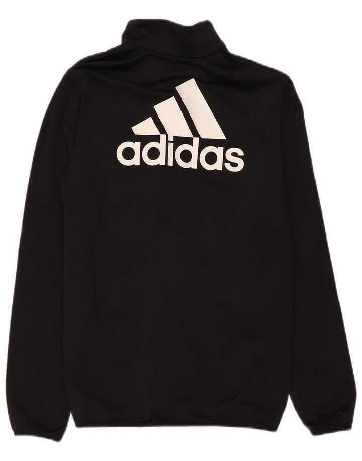 Adidas Jungen Grafik-Trainingsanzug-Top-Jacke, 13–14 Jahre, schwarzes Polyester
