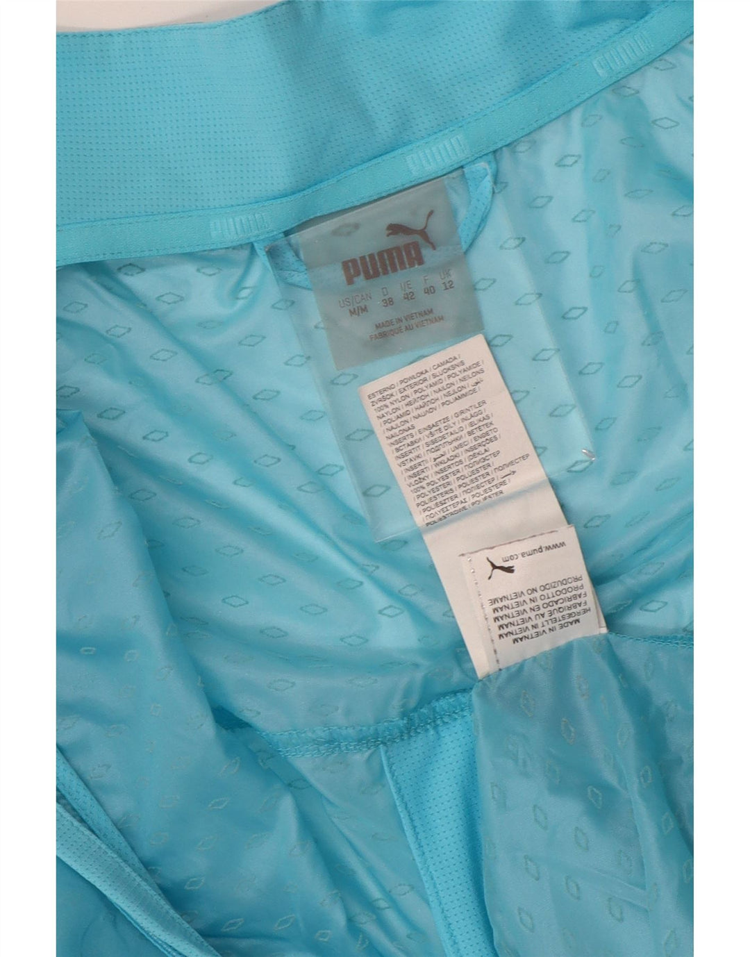 PUMA Damen Regenjacke UK 12 Mittelblaues Nylon