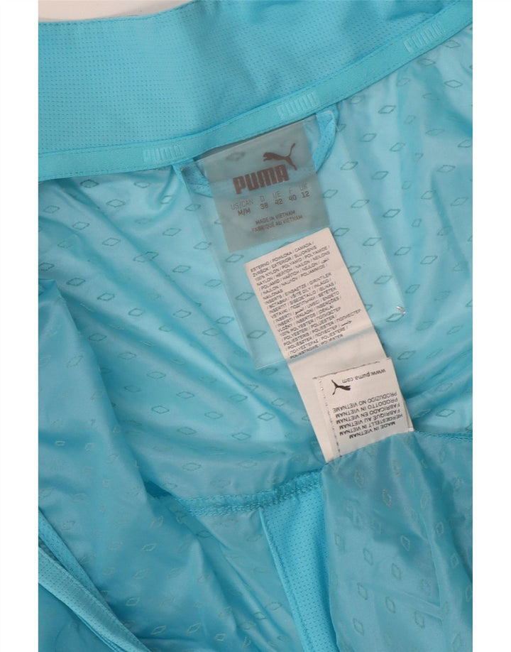 PUMA Damen Regenjacke UK 12 Mittelblaues Nylon