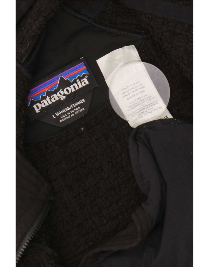 Patagonia Damen-Trainingsanzug mit Kapuze, Top-Jacke, UK 14, Größe L, Schwarz, Polyester