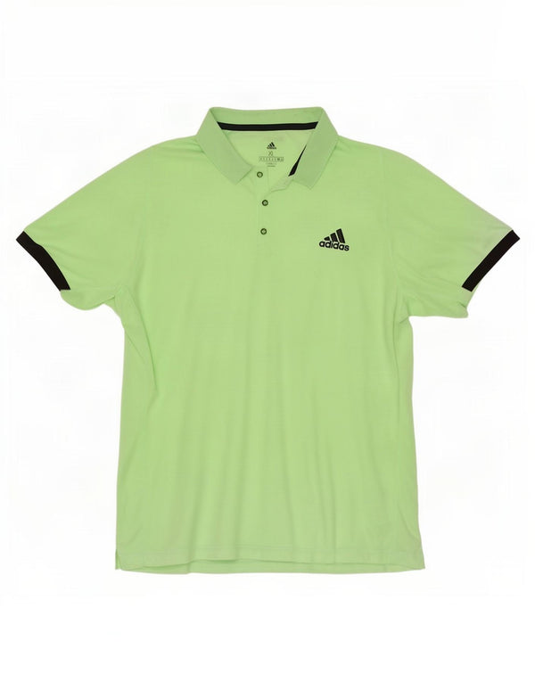 Adidas Herren Climalite Poloshirt XL Grün Polyester