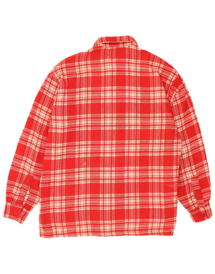 Rifle Herren-Overshirt-Hemd, mittelrot, kariert, Acryl