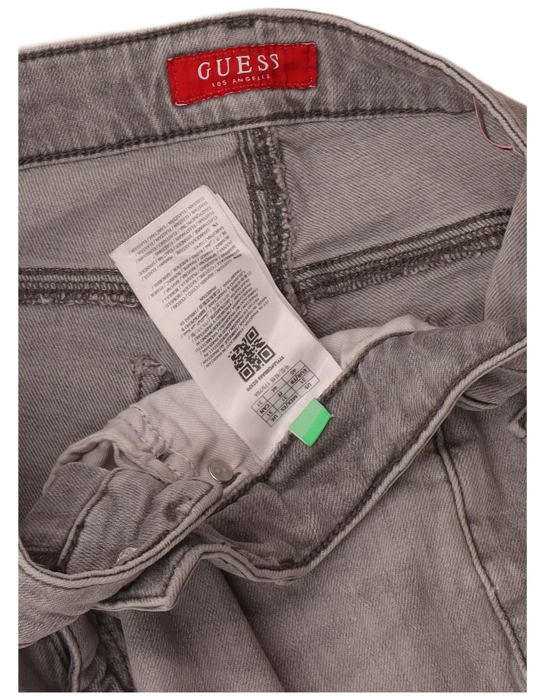 Guess Damen Skinny Jeans W31 L29 Graue Baumwolle