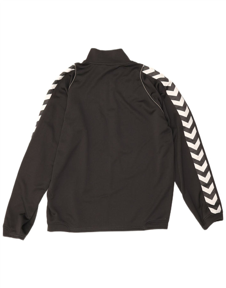 Hummel Herren-Sweatshirt mit grafischem Reißverschluss, Mittelschwarzes Polyester