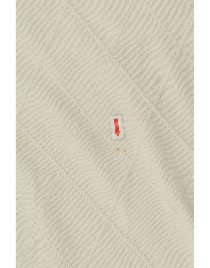 IZOD Mens Vest Tank Top XL White Argyle/Diamond Cotton Vintage Izod and Second-Hand Izod from Messina Hembry 