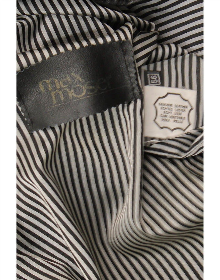 Max Moser Damen Lederjacke EU 56 6XL Schwarzes Leder