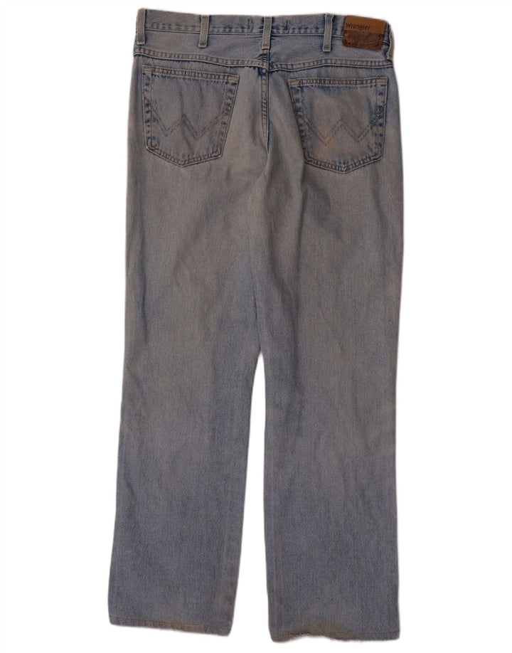 WRANGLER Mens Distressed Straight Jeans W36 L34 Blue
